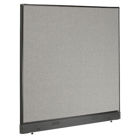Interion By Global Industrial Interion Office Partition Panel with Pass-Thru Cable, 60-1/4inW x 46inH, Gray 240226PGY